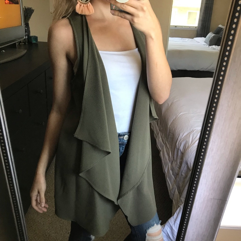 Lush Flowy Drape Vest